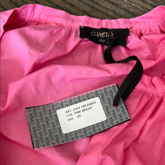 Vibrant Pink long sleeve shirt blouse with Ruffled sleeve and Lightweight Design - Picture 2 of 8